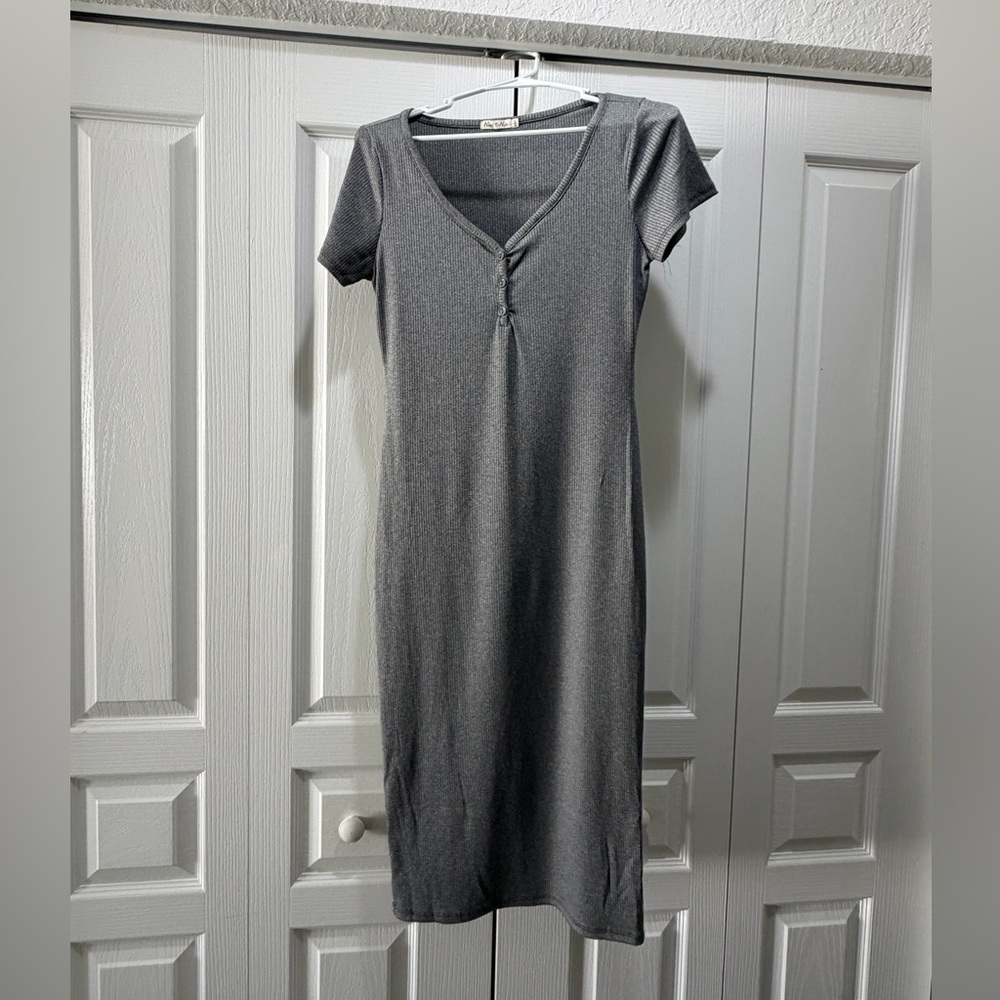 Heart Hips Charcoal Mini Dress